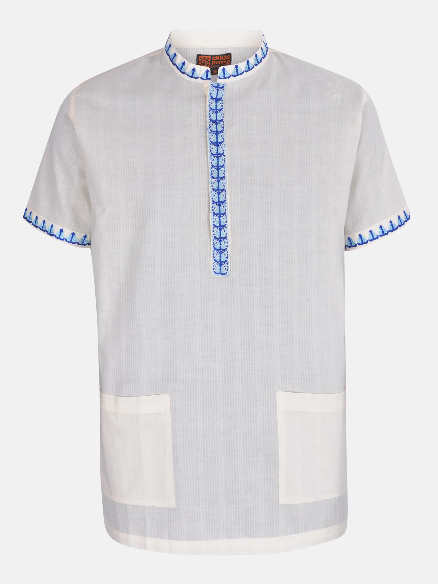 Ivory Embroidered Cotton Fatua